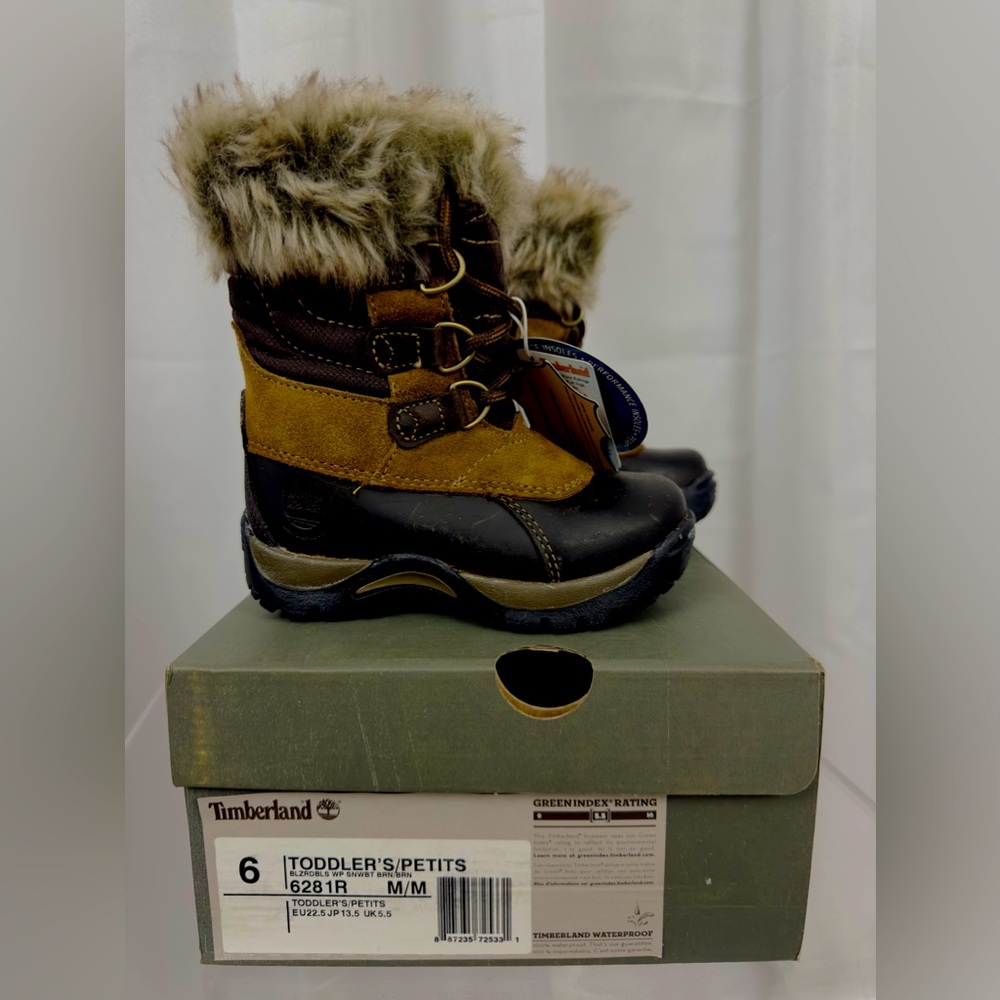 Timberland Blizzard Bliss Waterproof Brown Snow Boot   Toddler 6    New …